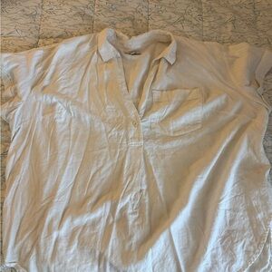 Madewell Women's Cream Button Down Shirt